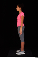  Zahara dressed grey sneakers grey sports leggings pink t shirt sports standing whole body 0003.jpg